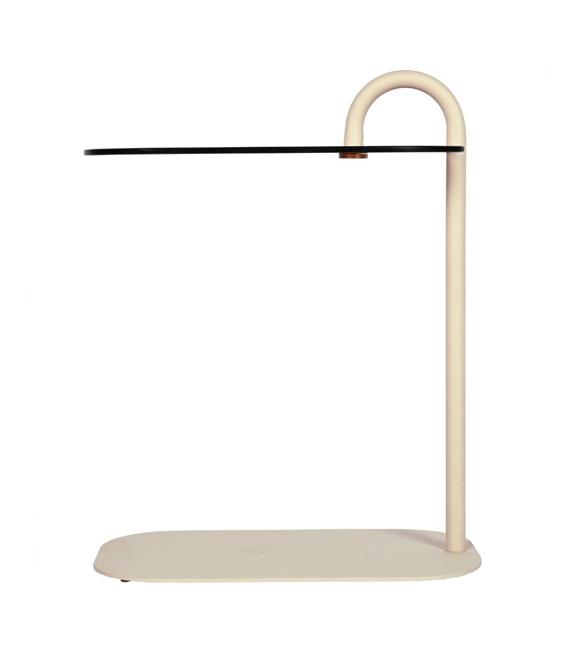 Brix Laptoptafel 'Amy' Glas en staal, kleur Beige
