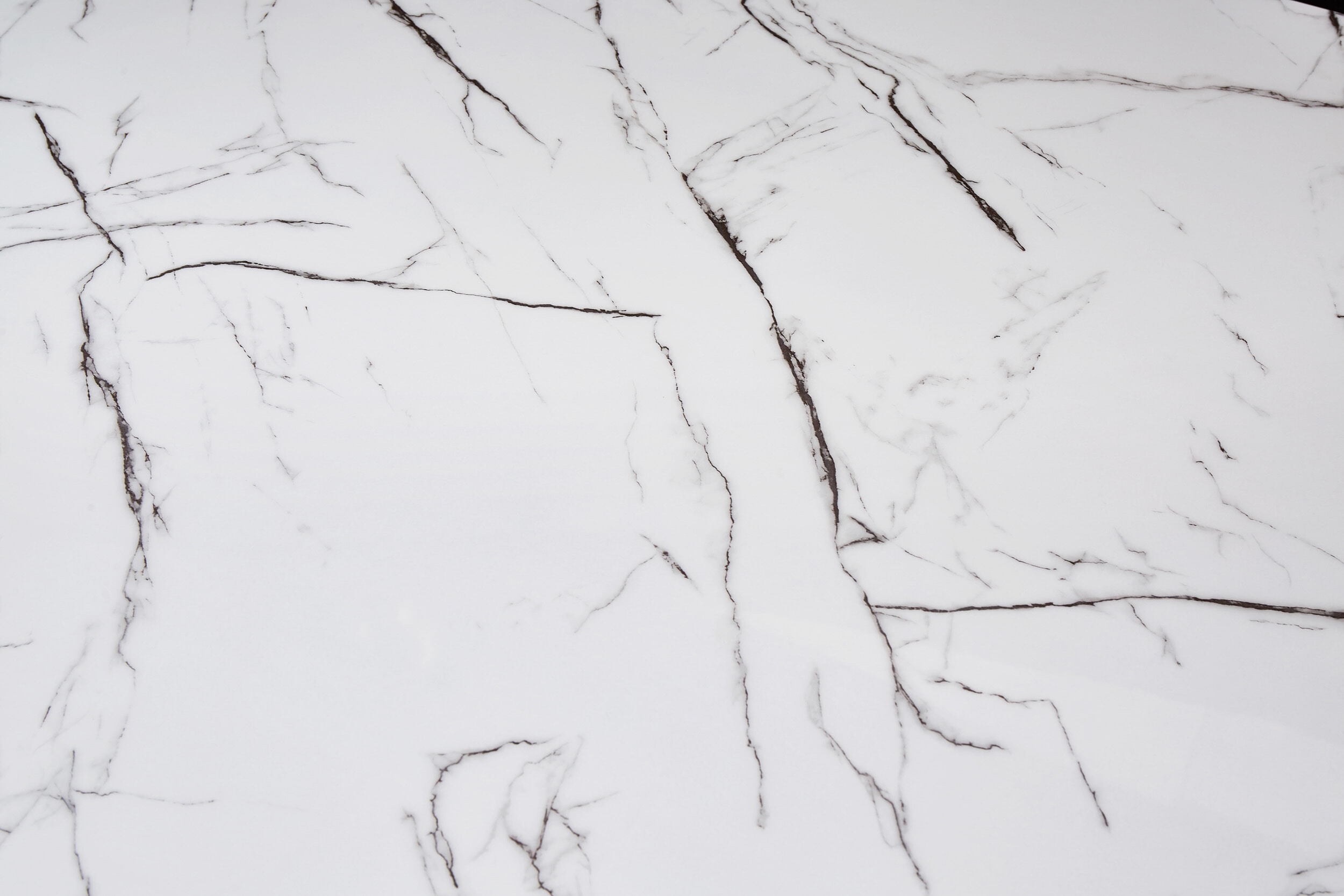Artistiq Eettafel 'Facundo' Marmerlook, 160 x 90cm, kleur Zilver/Wit