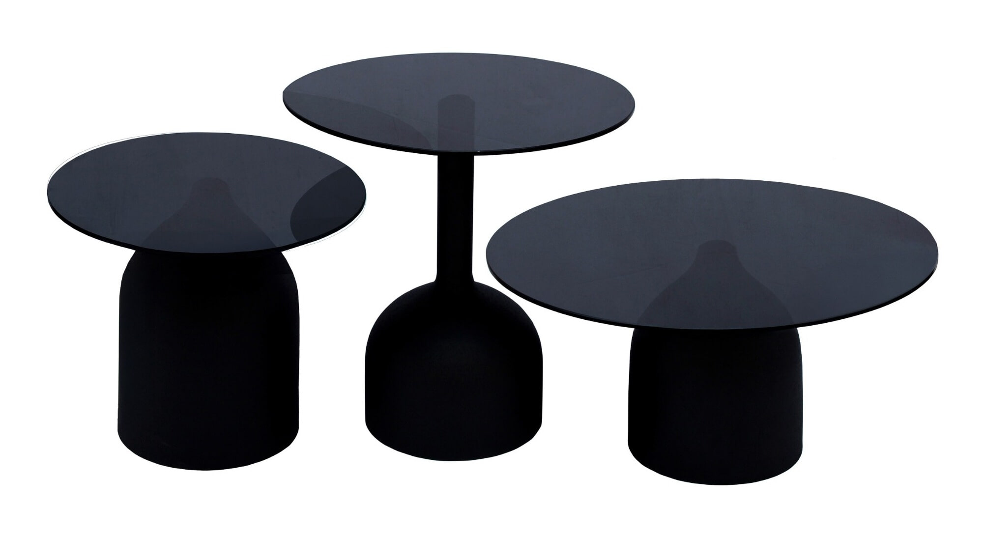 Sohome Ronde Bijzettafel 'Indira' Glas en staal, 55cm