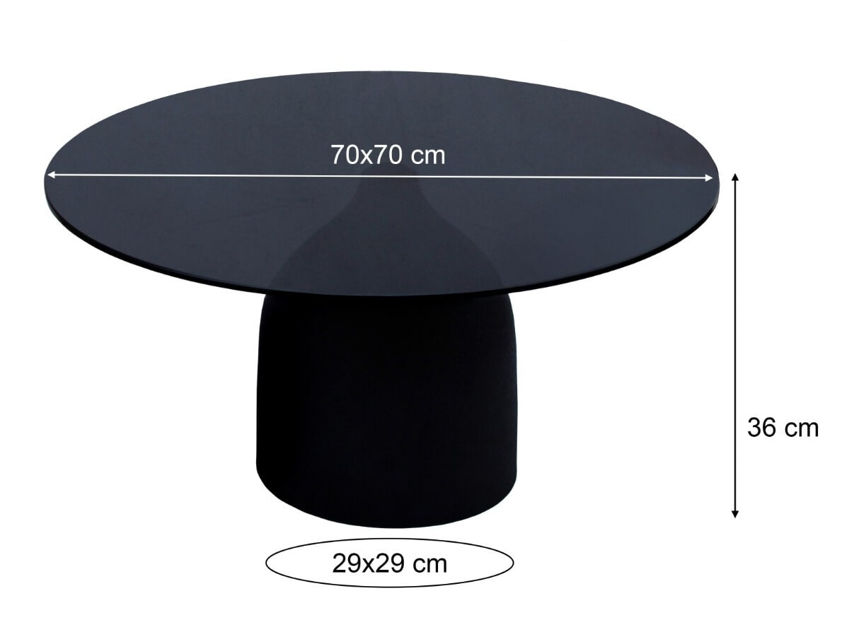 Sohome Ronde Salontafel 'Indira' Glas en staal, 70cm