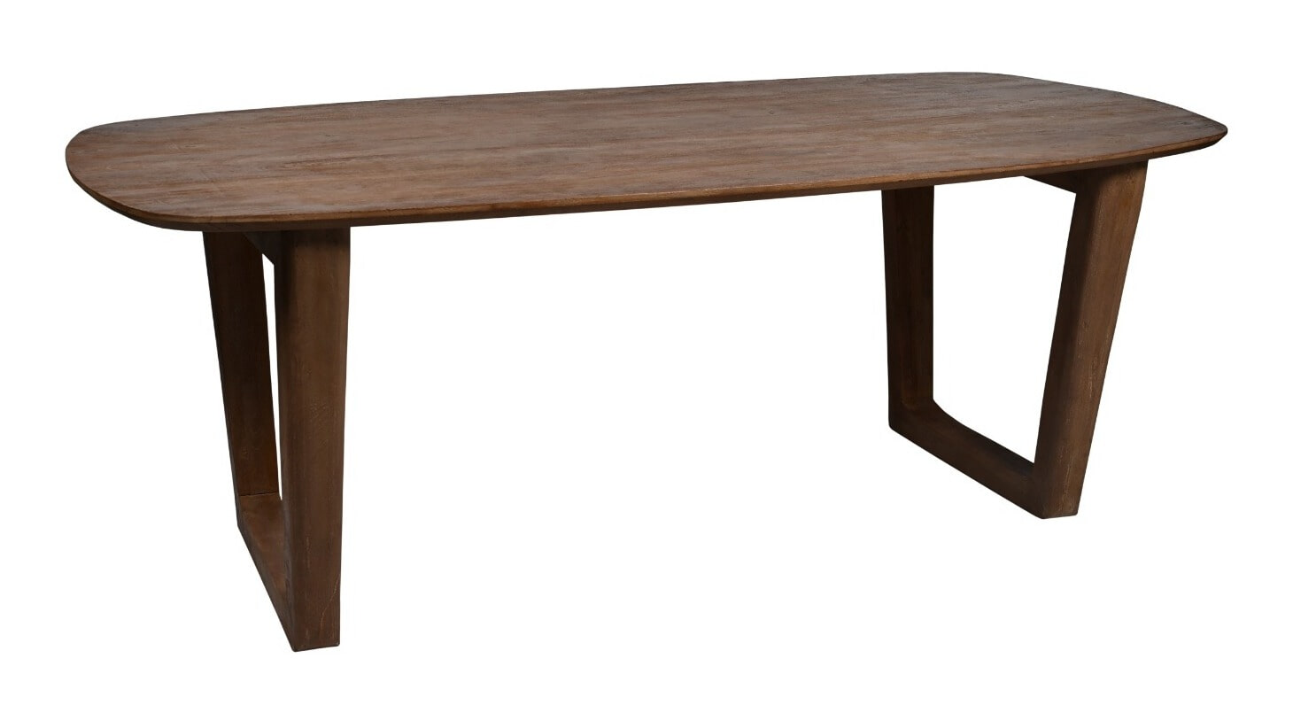 Livingfurn Deens Ovale Eettafel 'Cortez' Mangohout, 200 x 100cm