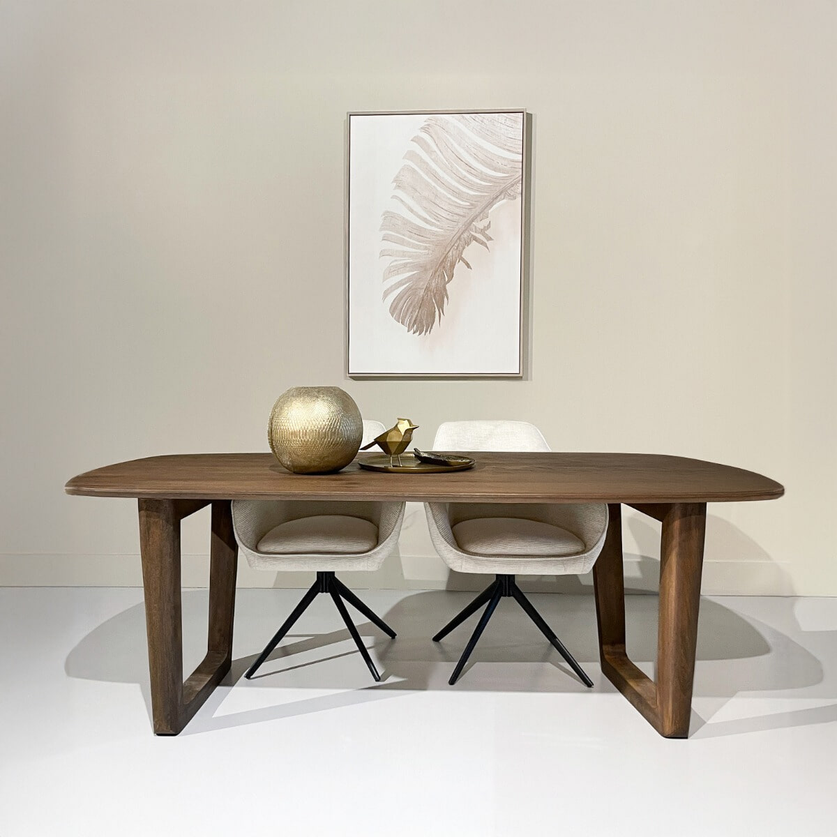 Livingfurn Deens Ovale Eettafel 'Cortez' Mangohout, 200 x 100cm