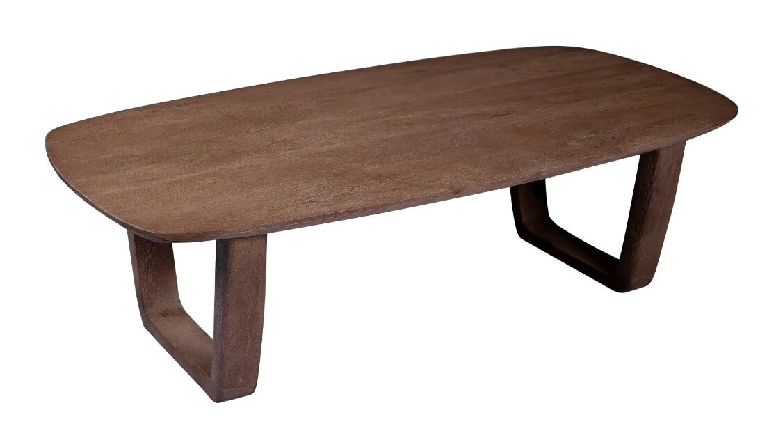 Livingfurn Deens Ovale Salontafel Cortez Mangohout, 130 x 70cm - Bruin - Ovaal