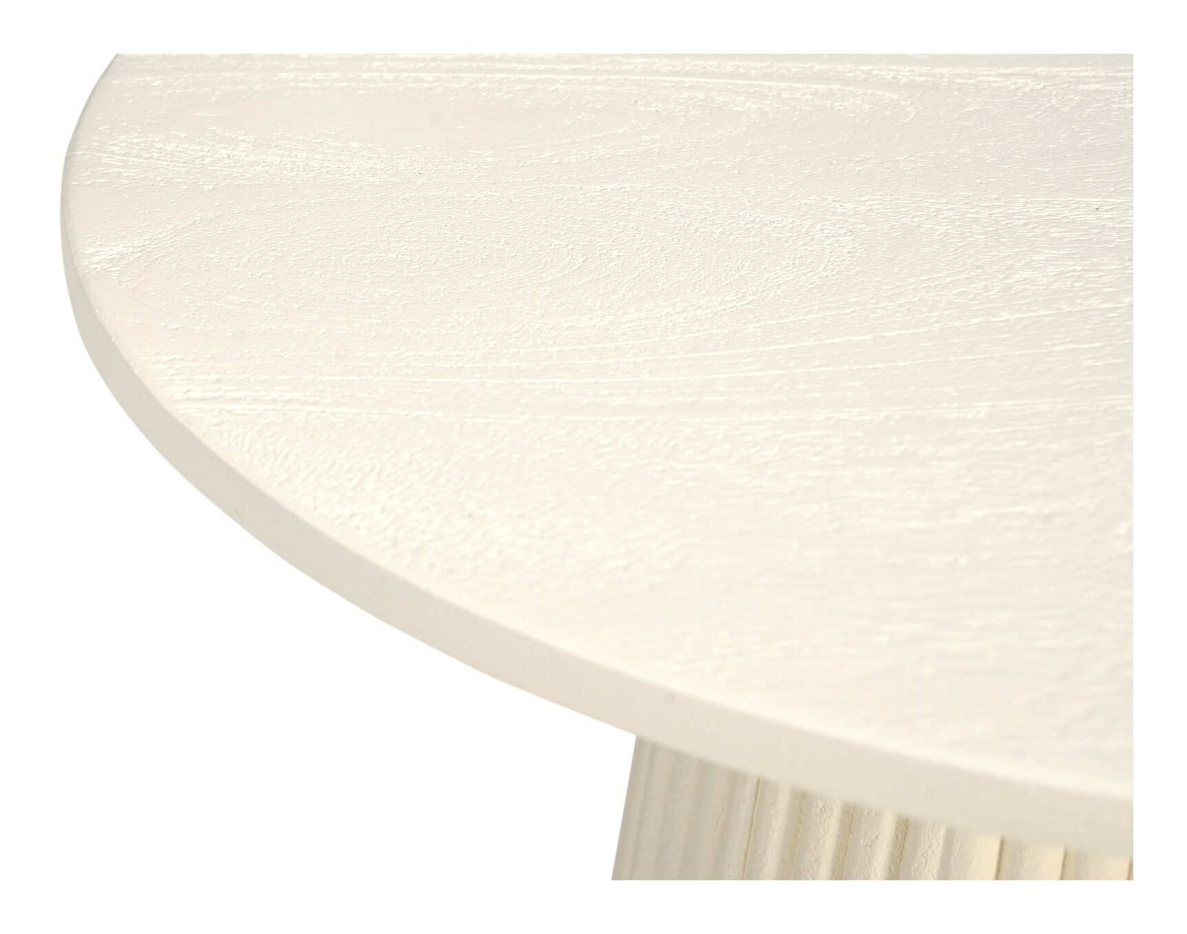 Sohome Ronde Bijzettafel 'Puck' Mangohout, 50cm, kleur Ivoor