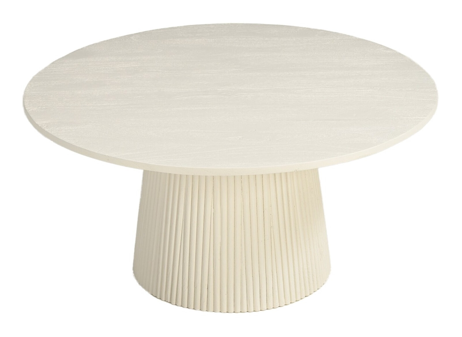 Sohome Ronde Salontafel 'Puck' Mangohout, 80cm, kleur Ivoor