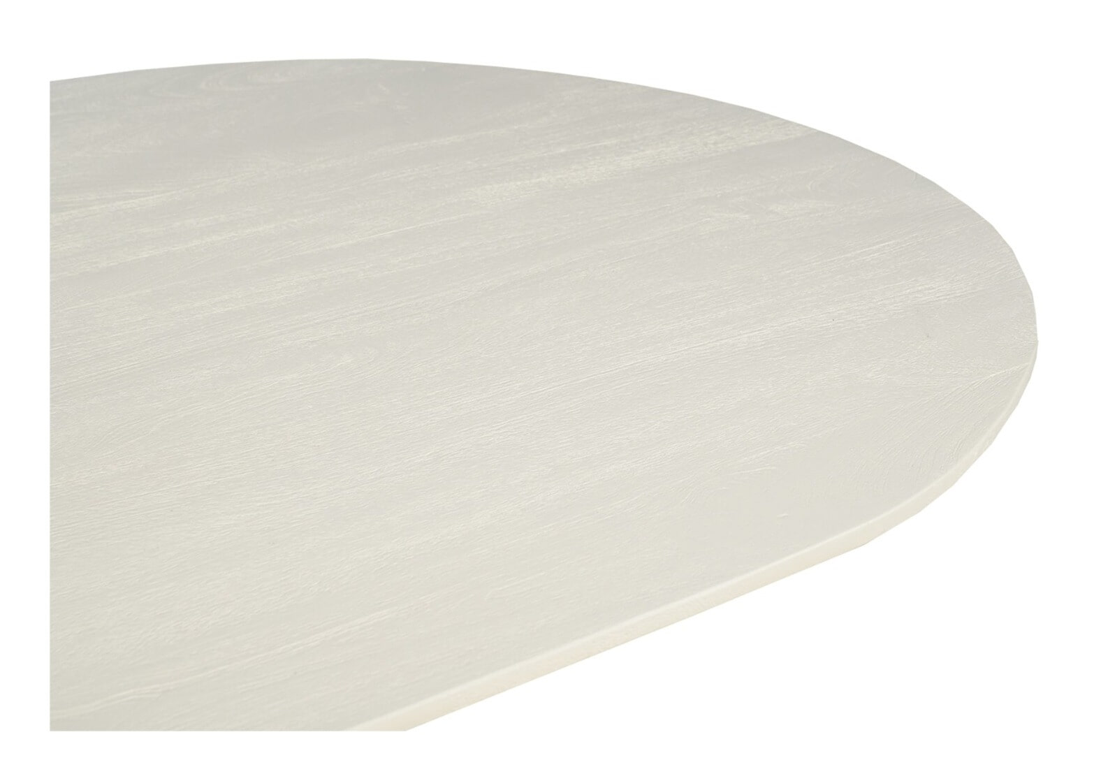Sohome Ovale Eettafel 'Puck' Mangohout, 230 x 110cm, kleur Ivoor