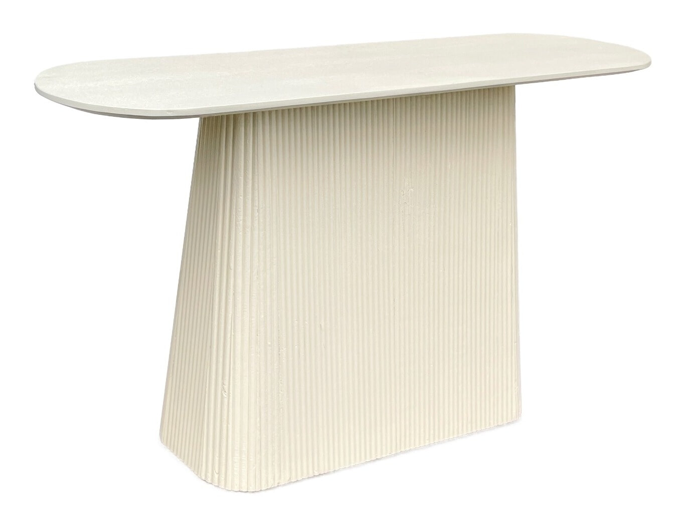 Livingfurn Ovale Sidetable Patrice Mangohout, 140cm - Ivoor