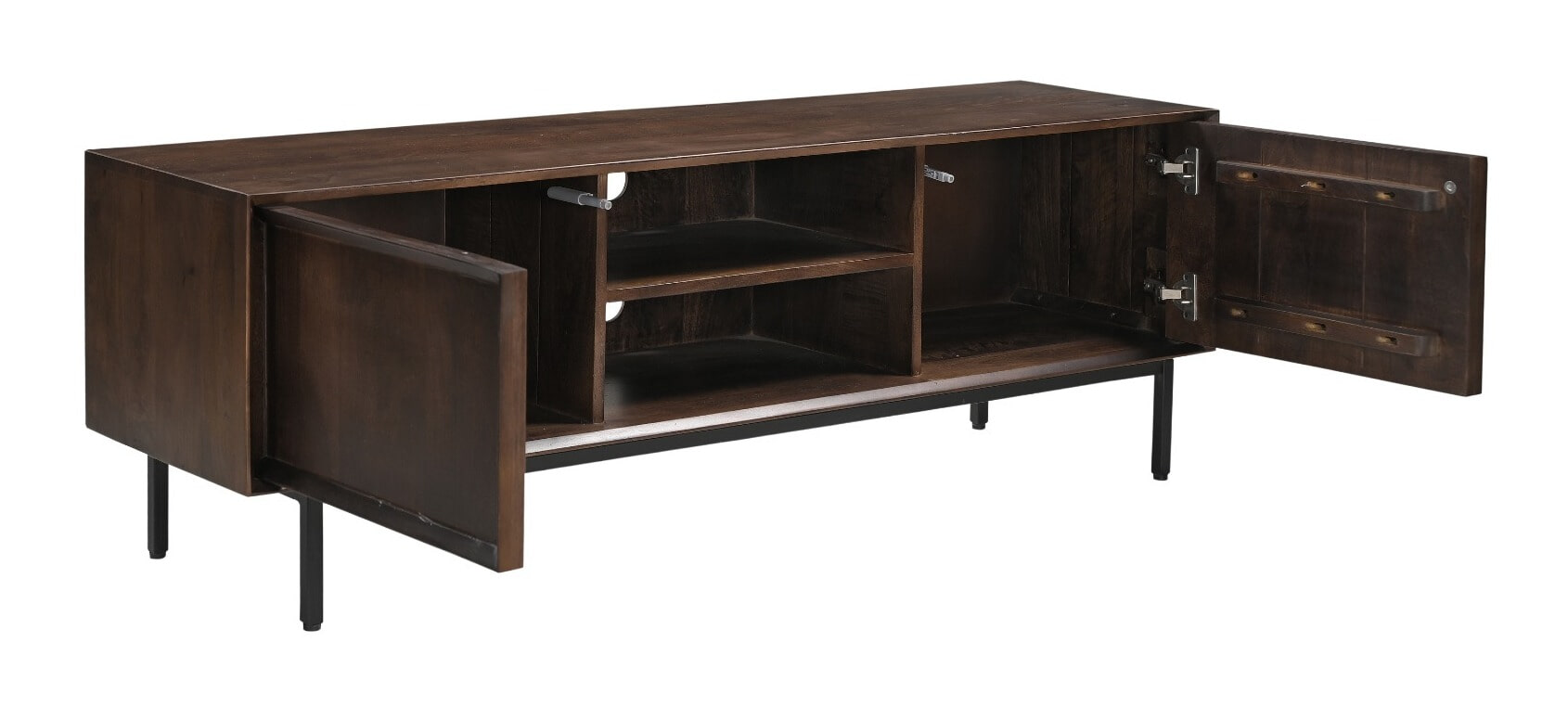 Livingfurn TV-meubel 'Ravenstein' Mangohout, 150cm, kleur Bruin