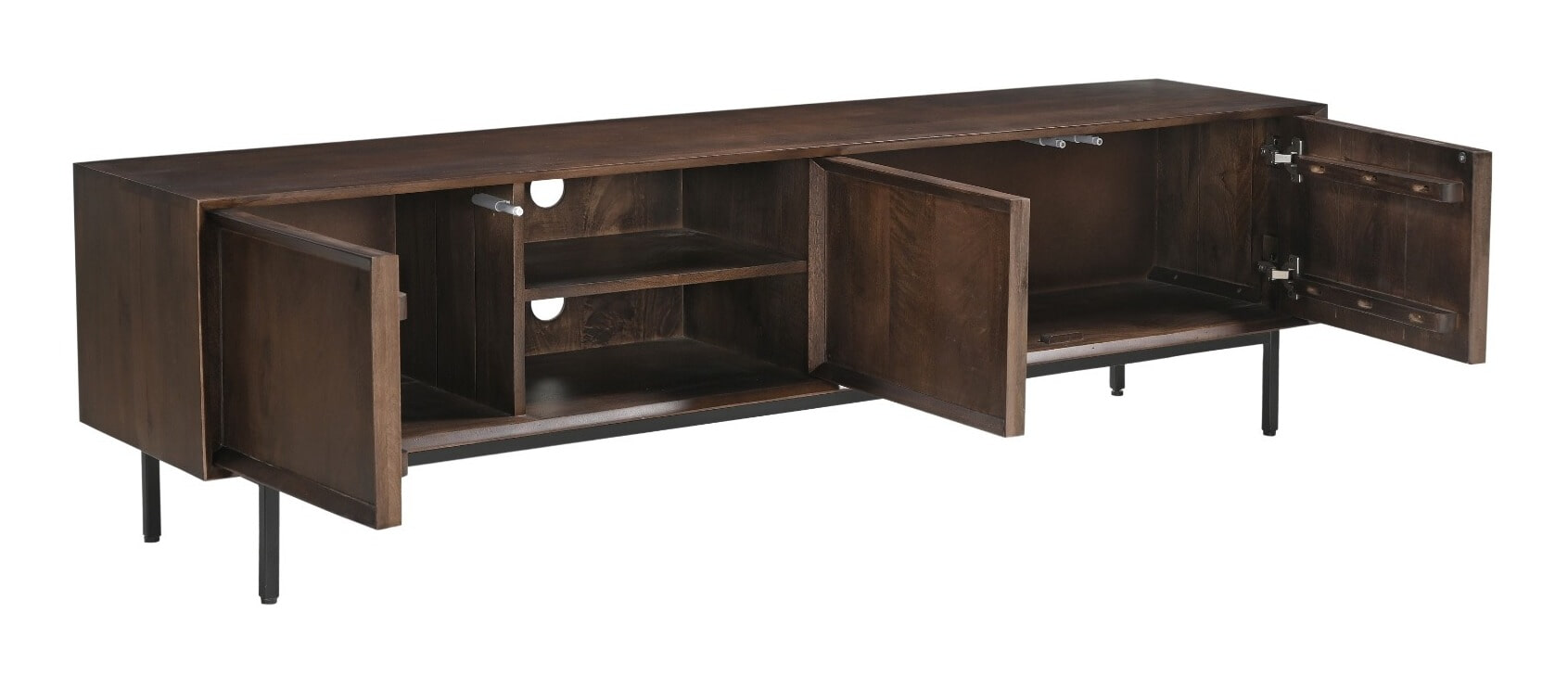Livingfurn TV-meubel 'Ravenstein' Mangohout, 180cm, kleur Bruin