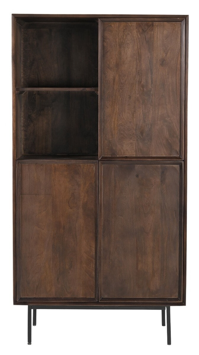 Livingfurn Opbergkast 'Ravenstein' Mangohout, 170 x 90cm, kleur Bruin