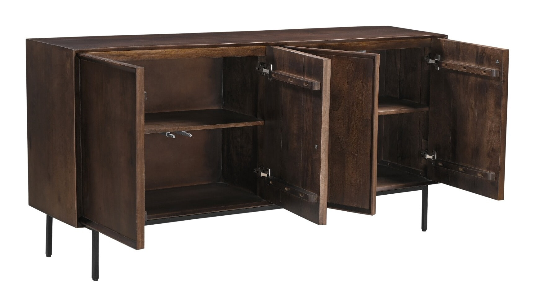 Livingfurn Dressoir 'Ravenstein' Mangohout, 180cm, kleur Bruin