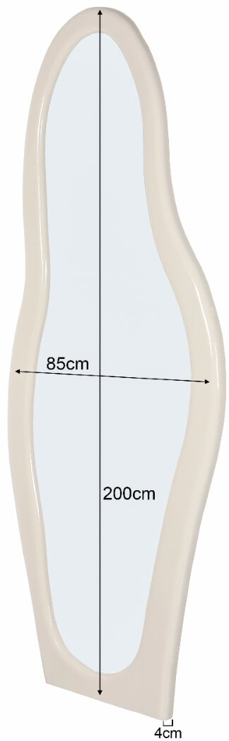 Brix Organische Spiegel 'Olivia' 200 x 85cm, kleur Off White