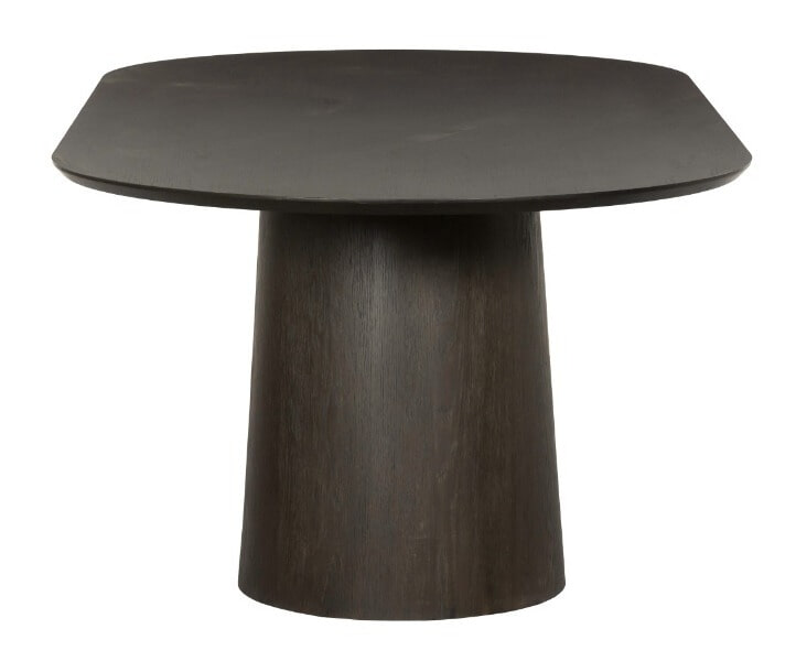 Livingfurn Ovale Eettafel 'Novero' Eiken, 230 x 110cm, kleur Espresso