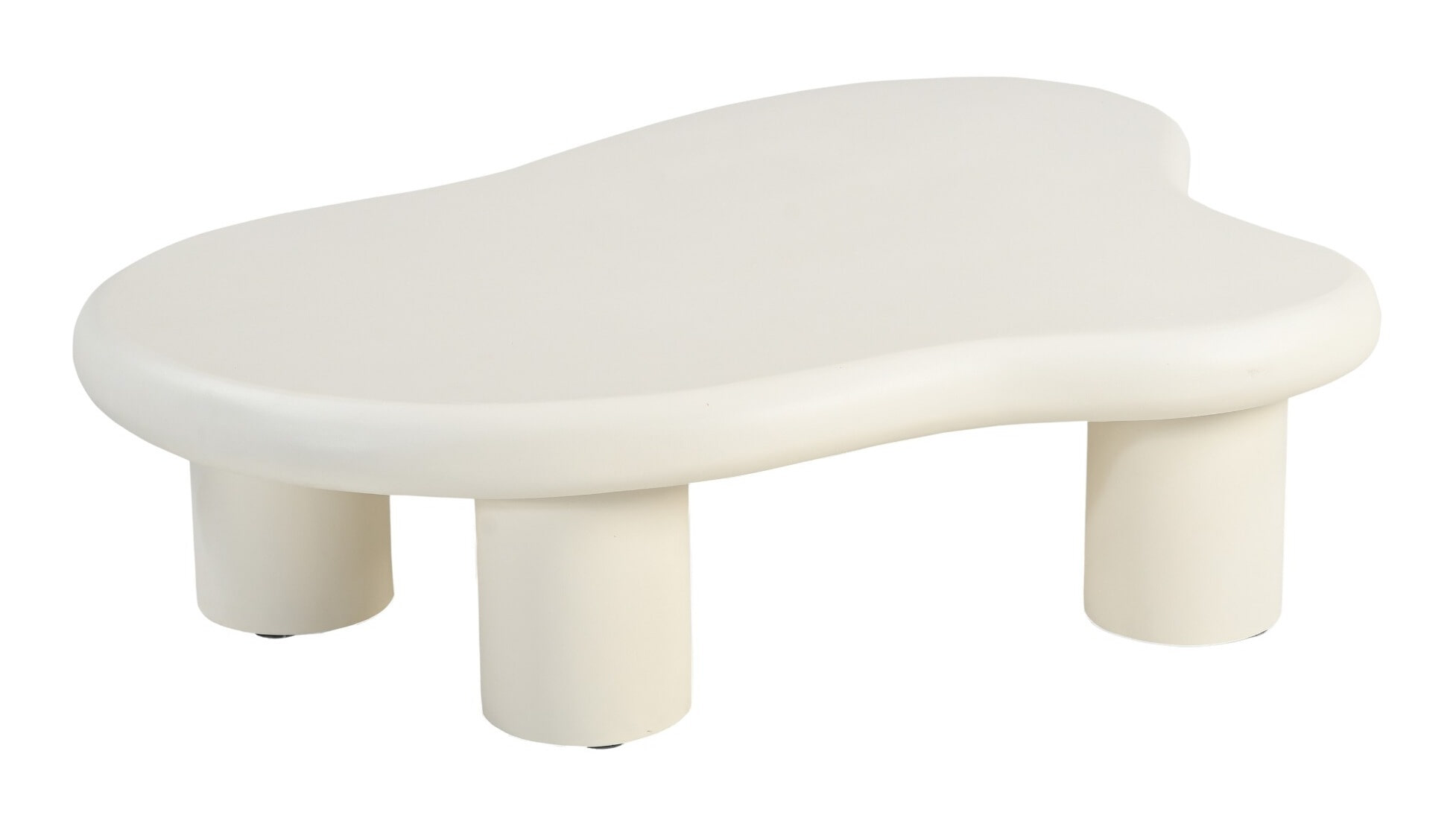 Brix Organische Salontafel Feline Beton Ciré, 120 x 88cm - Wit