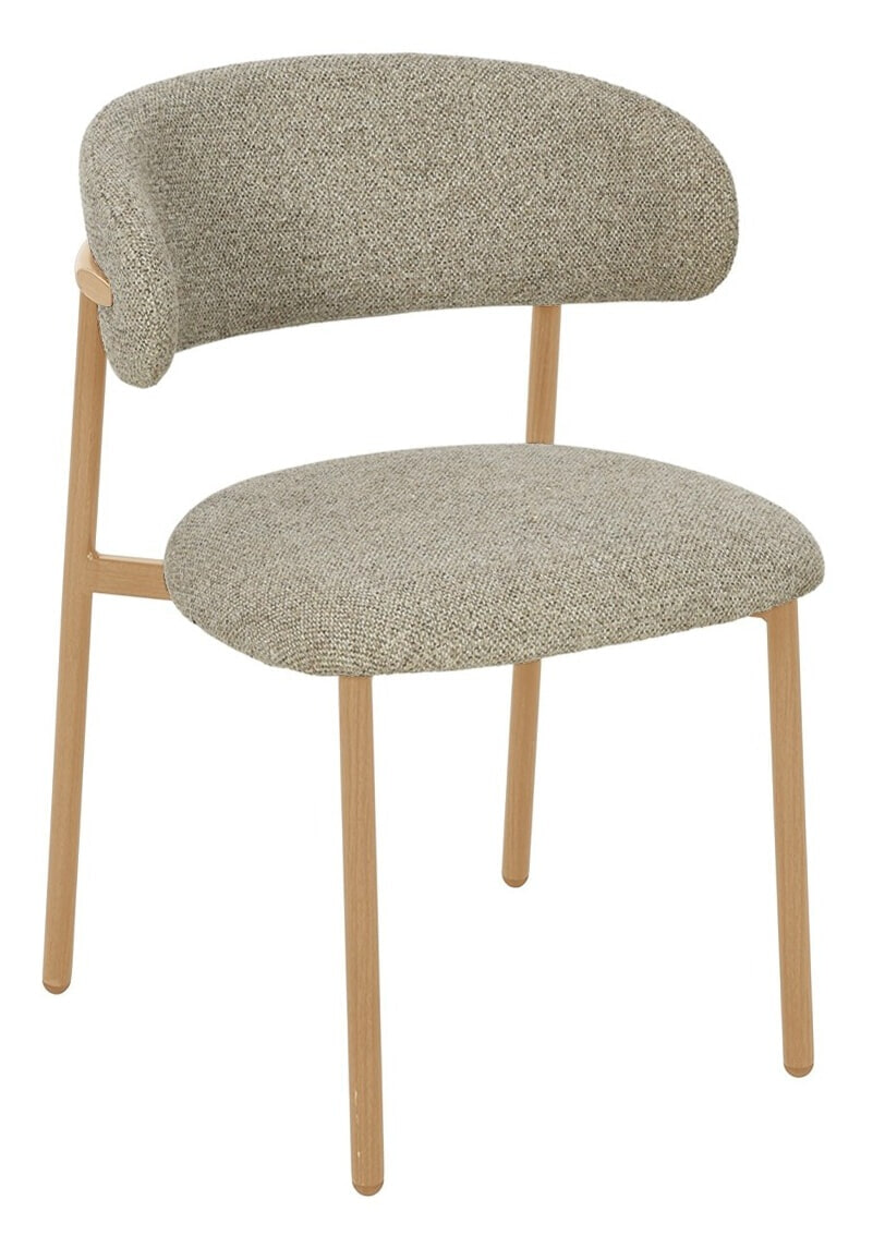 Livingfurn Eetkamerstoel 'Micah' Stof en metaal, kleur Hush