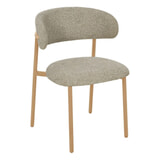 Livingfurn Eetkamerstoel 'Micah' Stof en metaal, kleur Hush