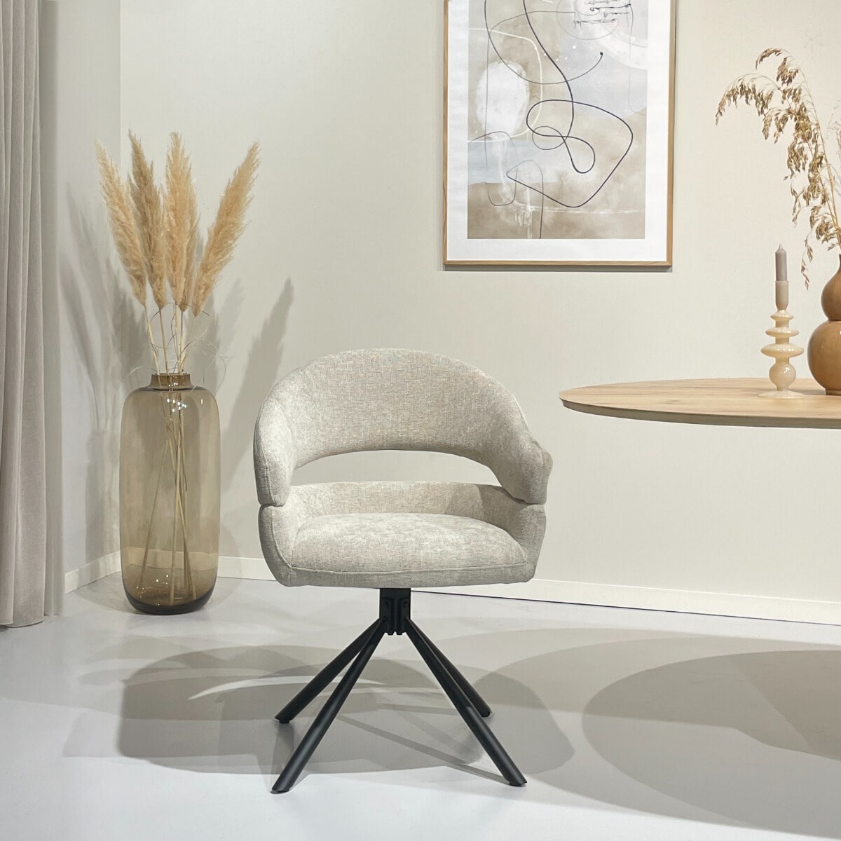 Livingfurn Draaibare Eetkamerstoel 'Linn' 