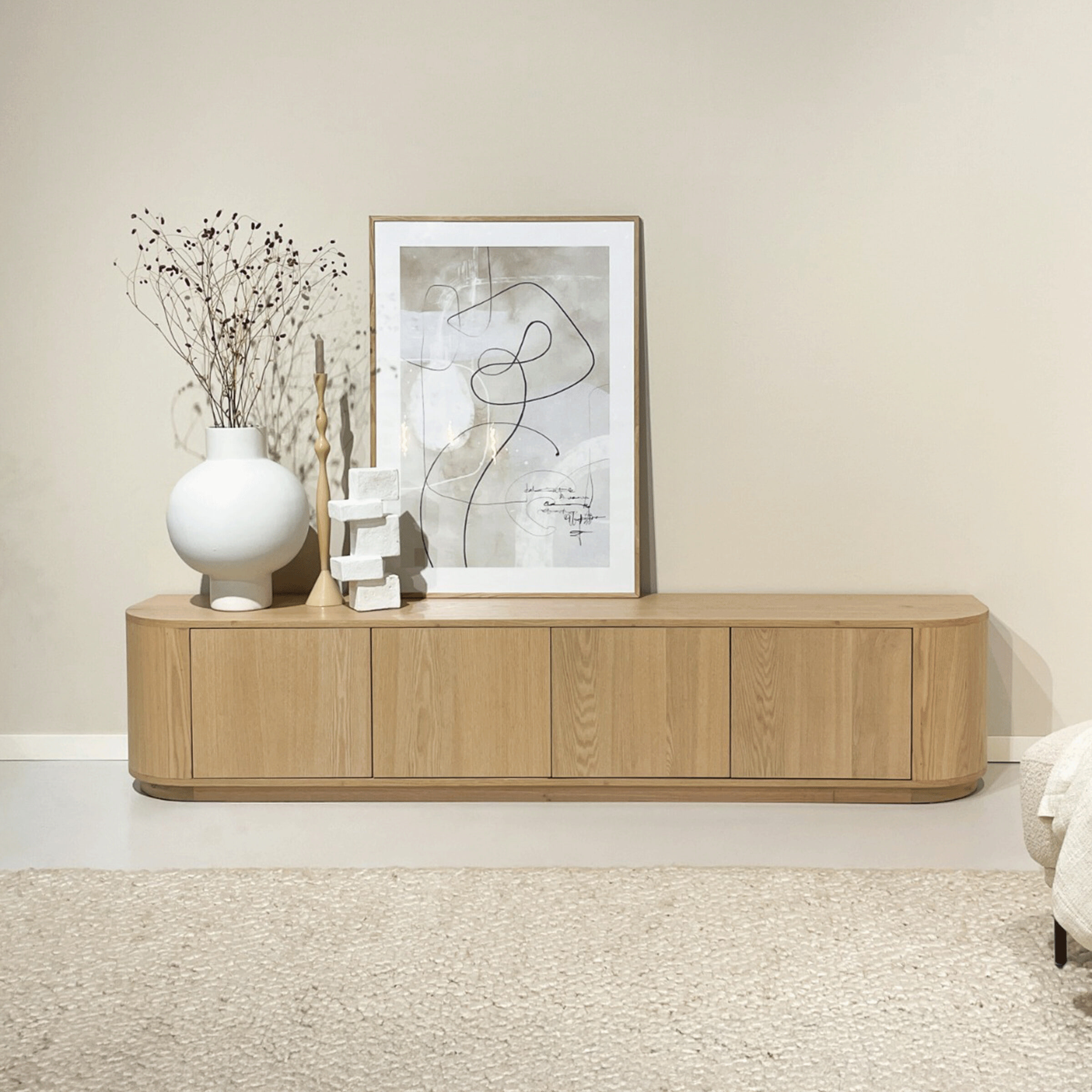 Livingfurn TV-meubel 'Novero' Eiken, 220cm