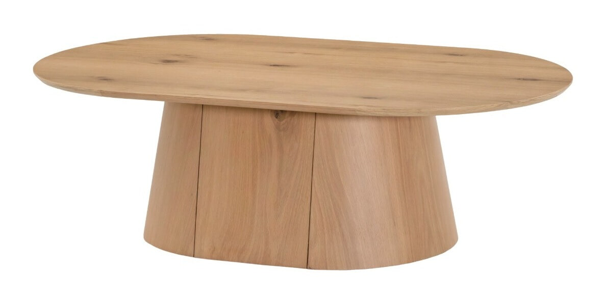 Livingfurn Ovale Salontafel Novero Eiken, 120 x 70cm - Naturel