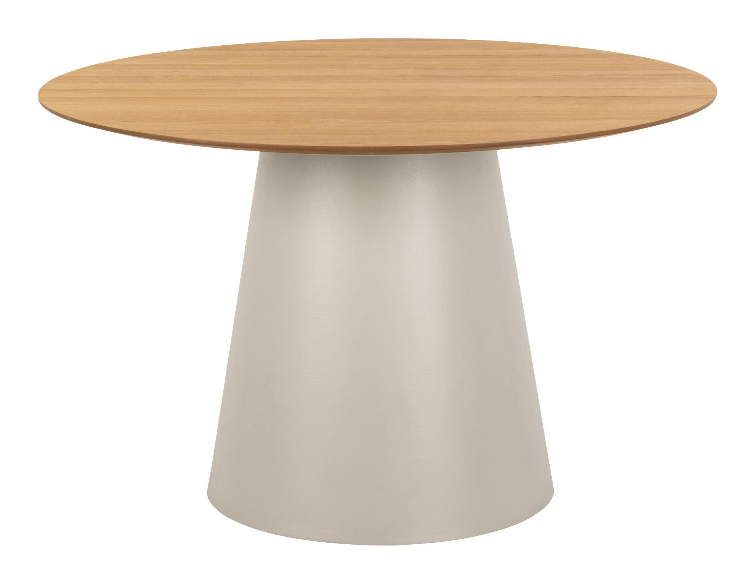 Bendt Ronde Eettafel 'Anemone' Eiken, 120cm, kleur Grijs
