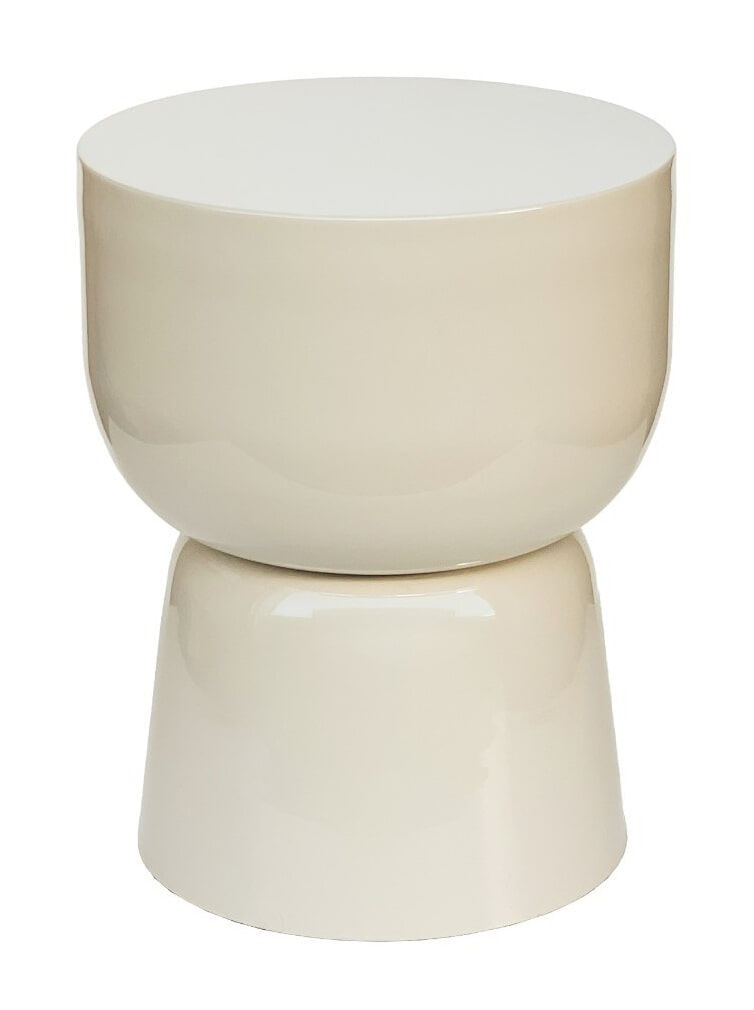 Brix Ronde Bijzettafel 'Kian' 35cm, kleur Off White