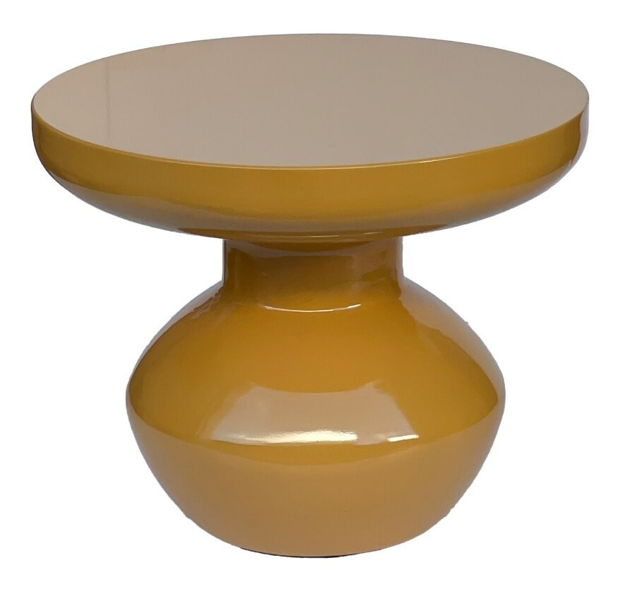 Brix Ronde Bijzettafel Lou 40cm - Mosterdgeel