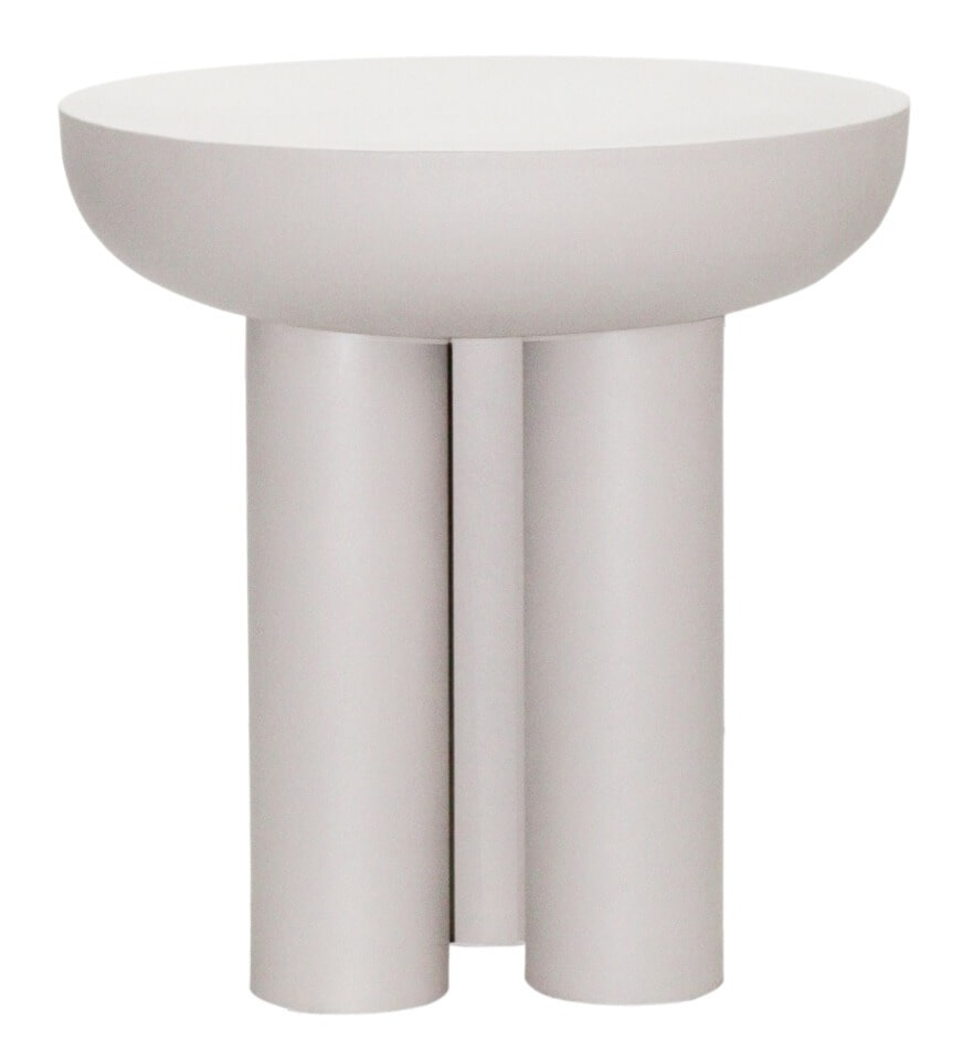 Brix Ronde Bijzettafel 'Jez' 43cm, kleur Off White Sand