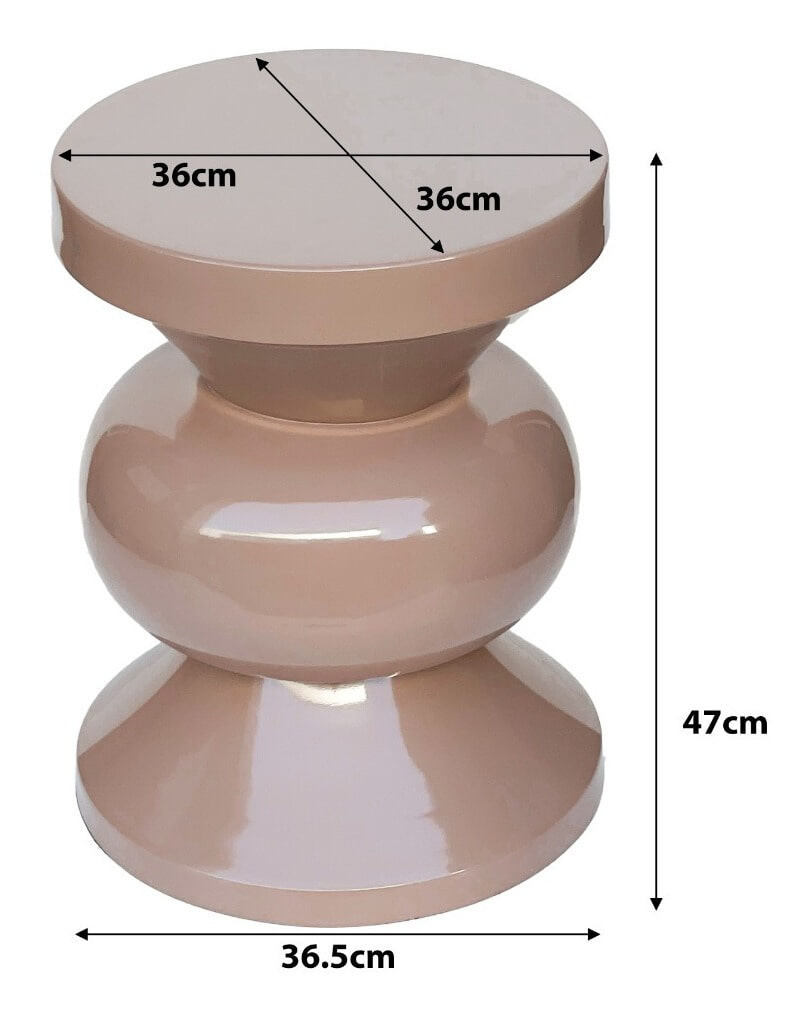 Brix Ronde Bijzettafel 'Ole' 36cm kleur Vintage Roze