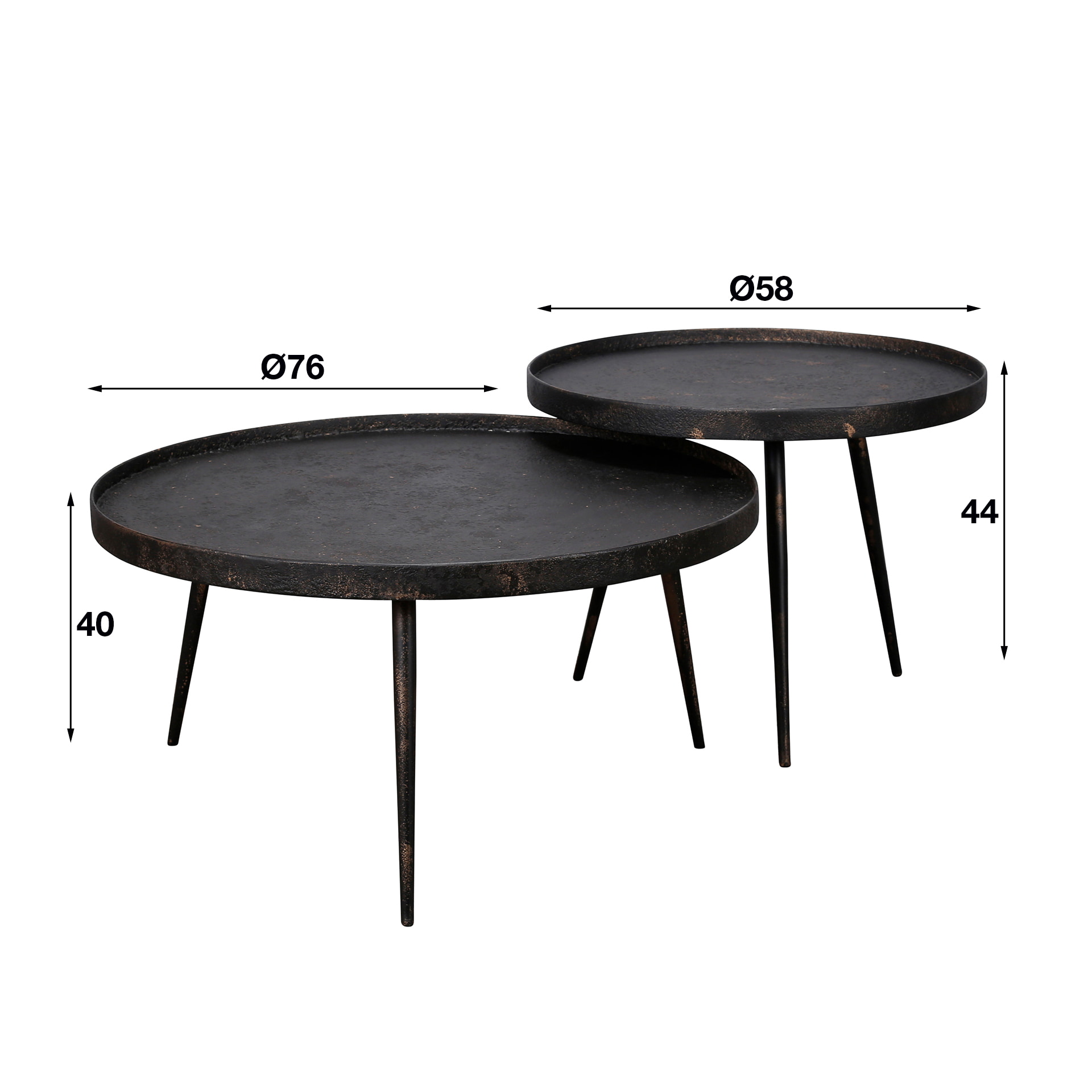 Salontafel 'Autumn' Set van 2 stuks