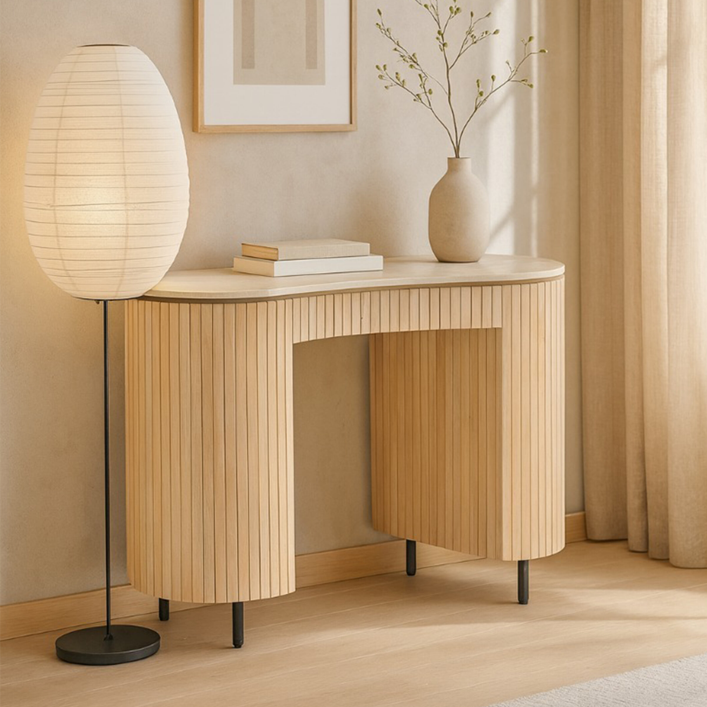 Brix Bureau 'Dexter' Bottecino Marmer en Mangohout, 136cm