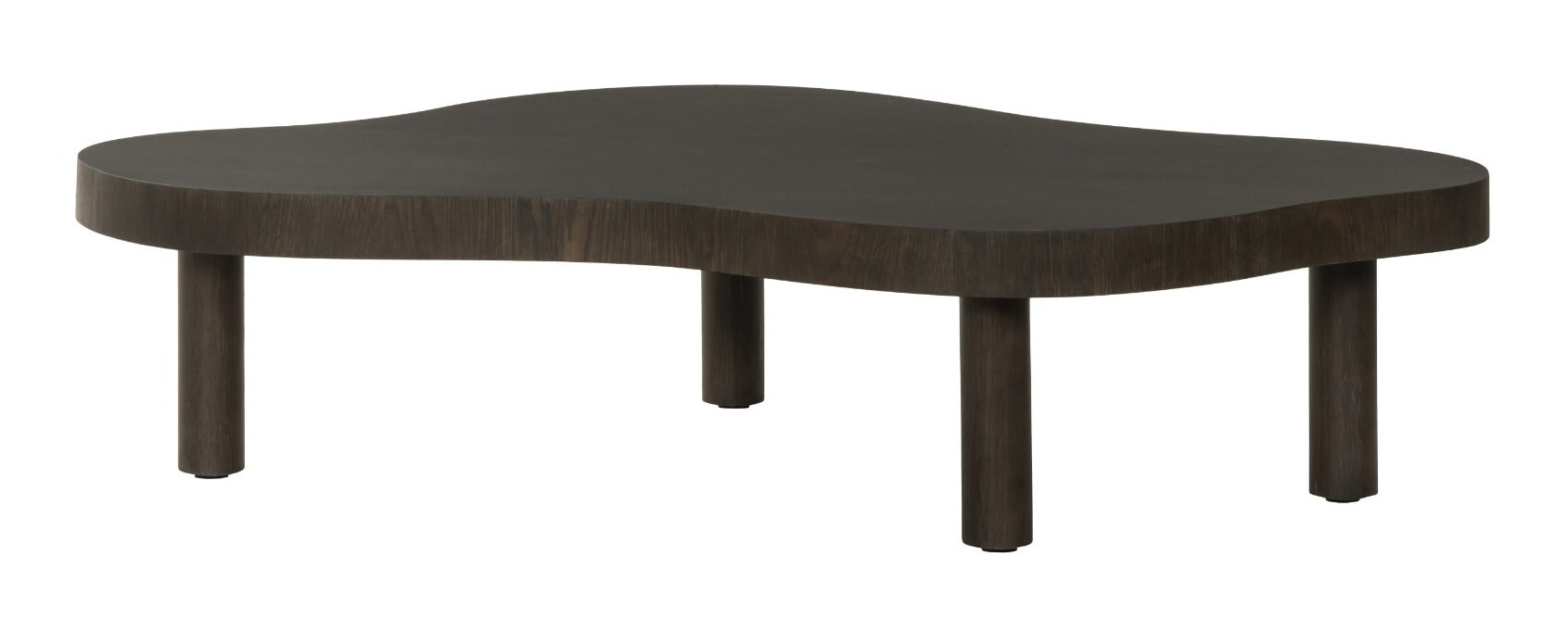 Livingfurn Organische Salontafel Tobago Eiken, 135 x 82cm - Espresso