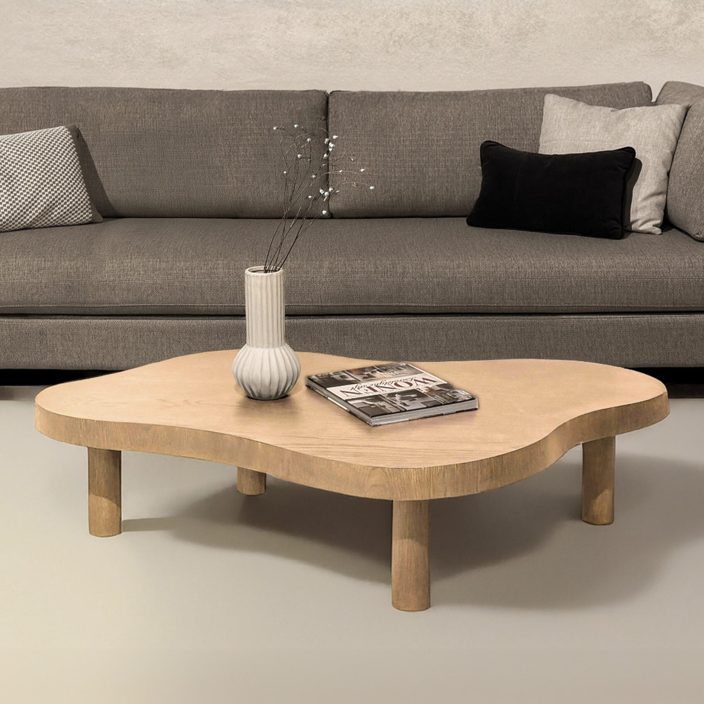 Livingfurn Organische Salontafel 'Tobago' Eiken, 135 x 82cm