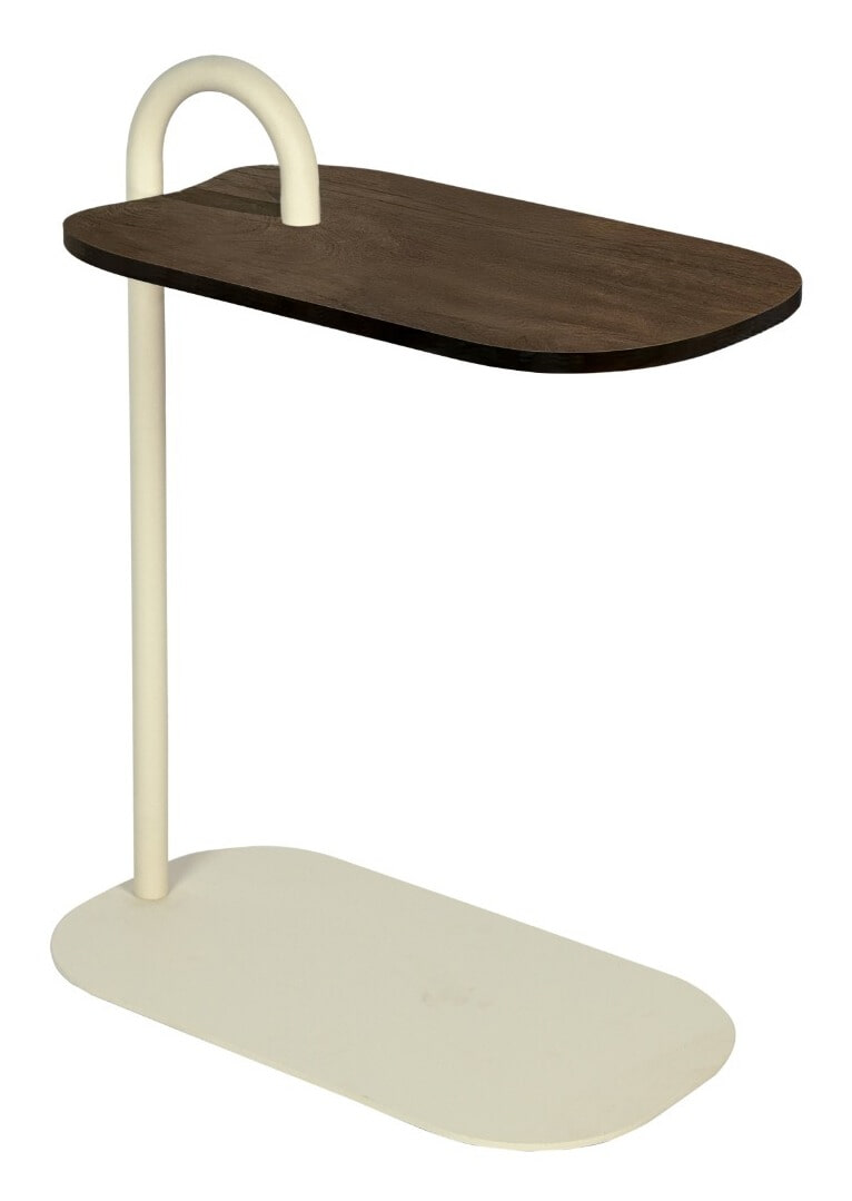 Brix Laptoptafel 'Amy' Mangohout en staal, kleur Beige/Bruin