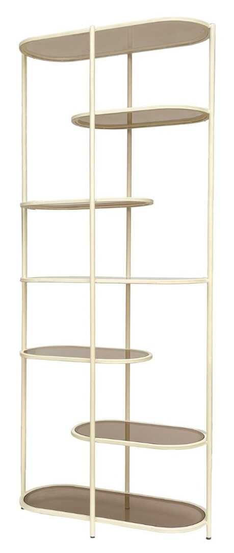 Brix Wandrek 'Jill' Gecoat staal en glas, 190 x 85cm