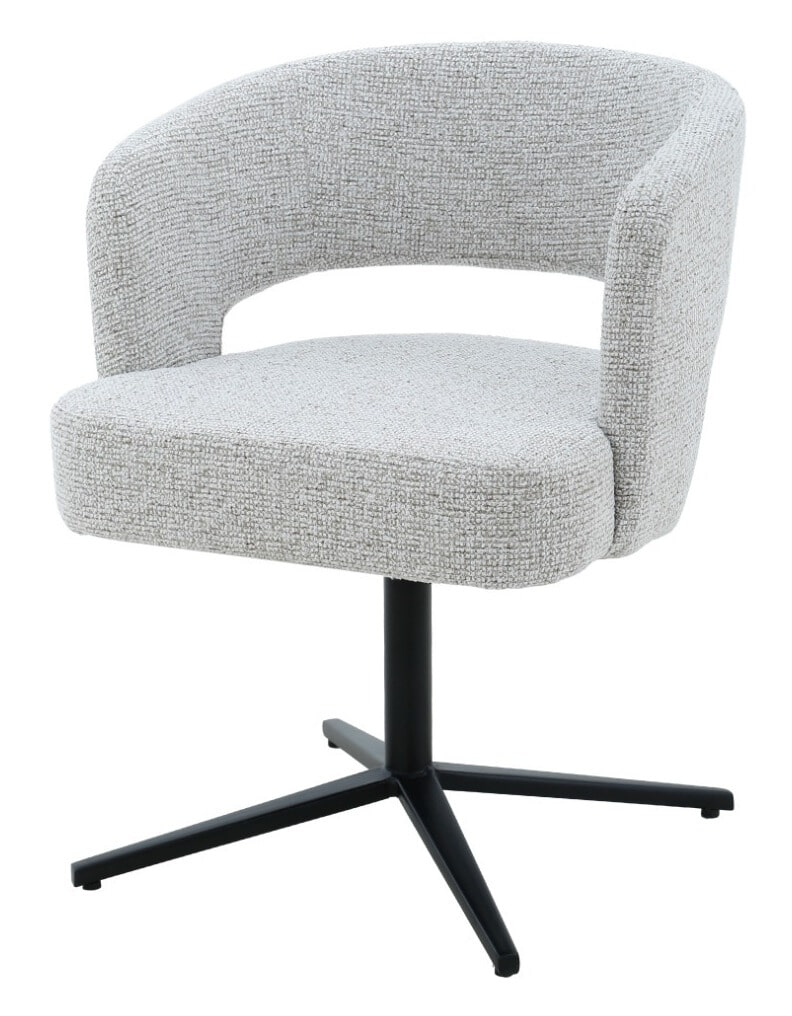 Livingfurn Draaibare Eetkamerstoel Isabel Structuurstof - Beige