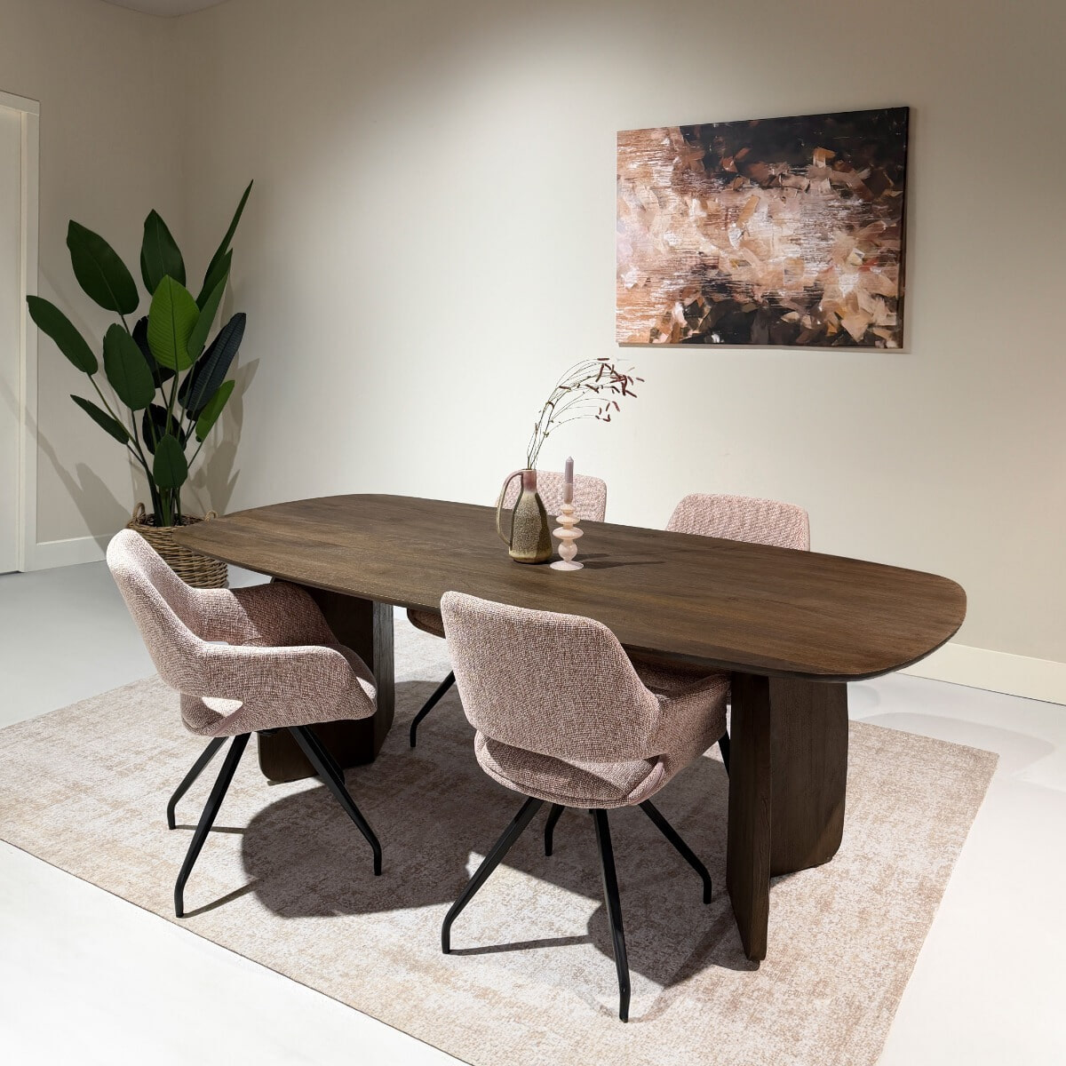 Brix Deens Ovale Eettafel 'Trevor' Mangohout, 220 x 105cm