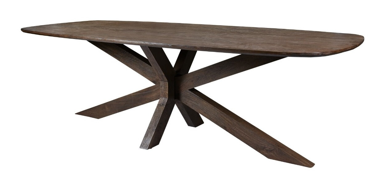 Brix Deens Ovale Eettafel Lissabon Mangohout, 240 x 105cm - Bruin
