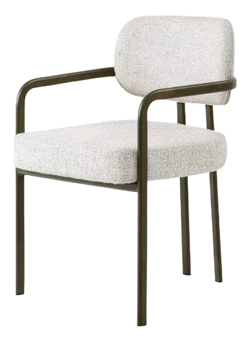 Livingfurn Eetkamerstoel 'Milan' Geweven stof, kleur Naturel