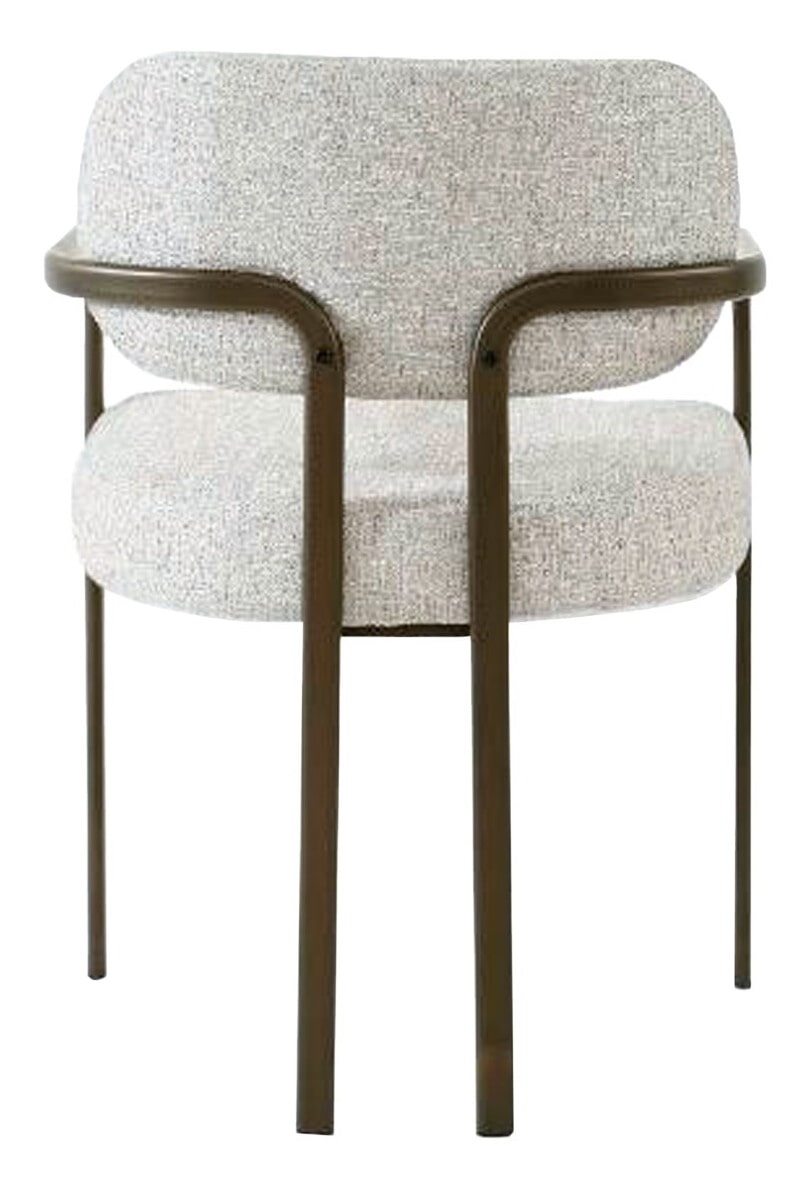 Livingfurn Eetkamerstoel 'Milan' Geweven stof, kleur Naturel