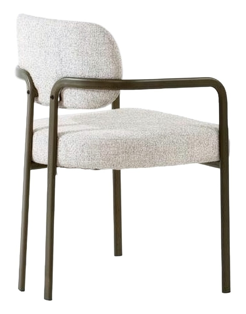 Livingfurn Eetkamerstoel 'Milan' Geweven stof, kleur Naturel