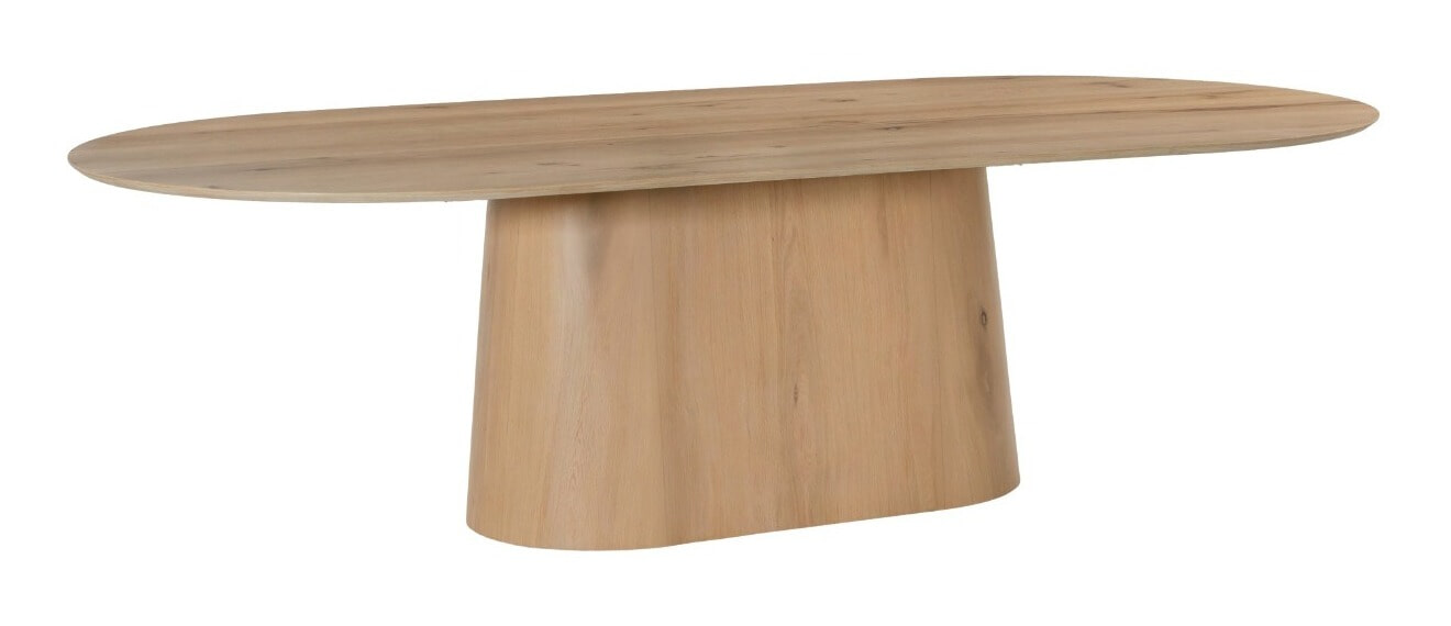 Livingfurn Ovale Eettafel Novero Eiken, 280 x 120cm - Naturel - Ovaal