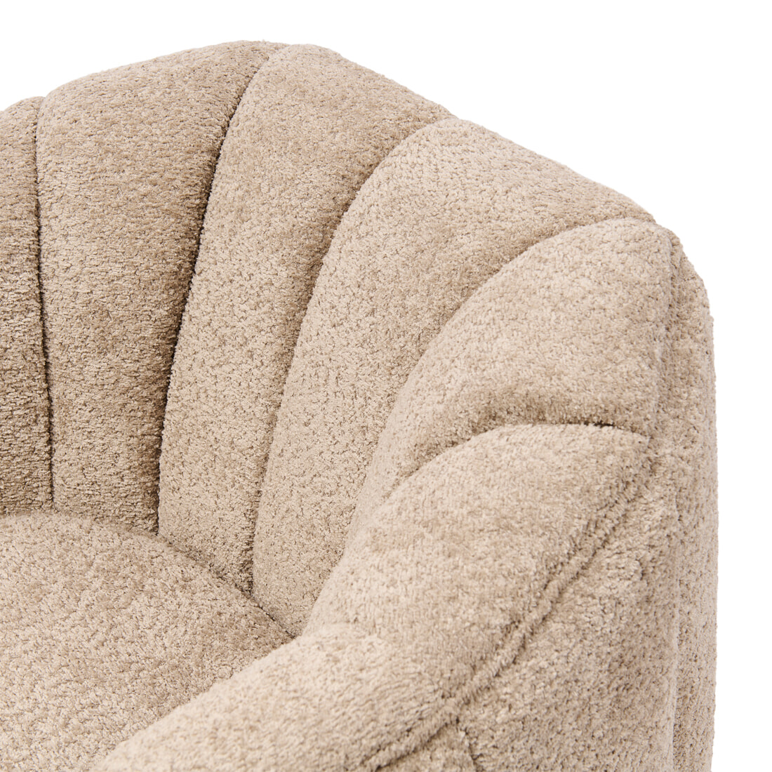 Rivièra Maison Draaifauteuil 'St. Lewis' Chenille, kleur Soft Walnut