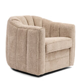 Rivièra Maison Draaifauteuil 'St. Lewis' Chenille, kleur Soft Walnut