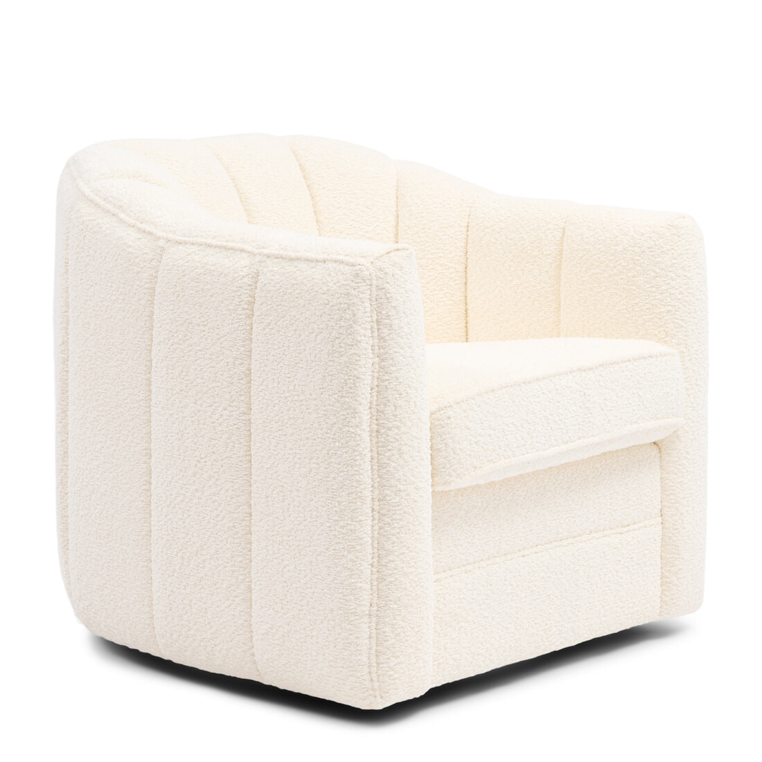 Rivièra Maison Draaifauteuil 'St. Lewis' Chenille, kleur Ivory White