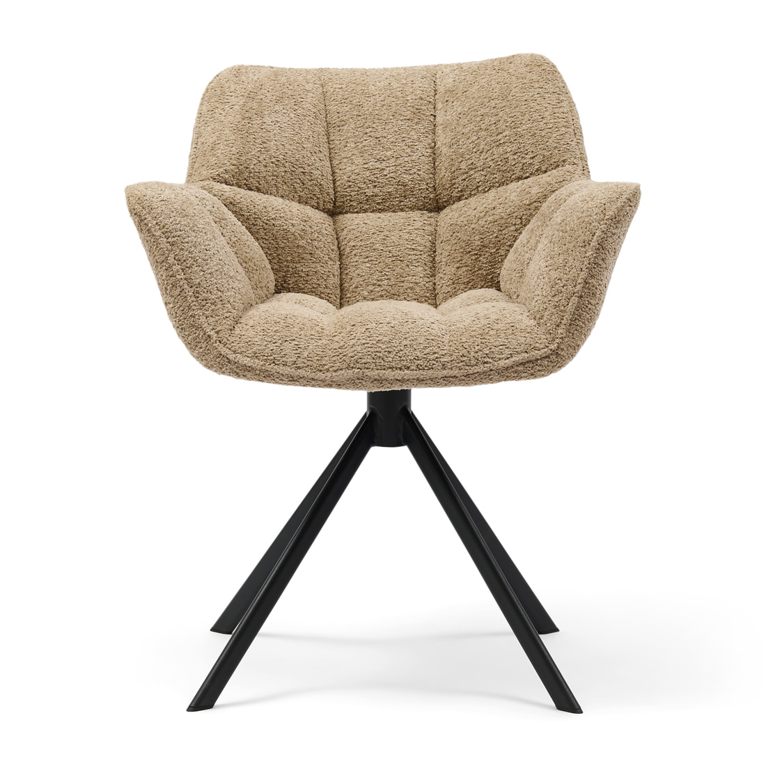 Rivièra Maison Draaibare Eetkamerstoel 'Carnaby' Chenille, kleur Soft Walnut
