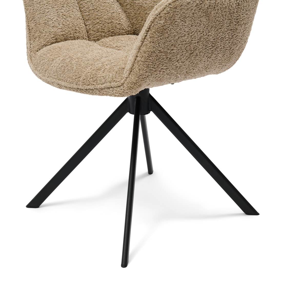 Rivièra Maison Draaibare Eetkamerstoel 'Carnaby' Chenille, kleur Soft Walnut