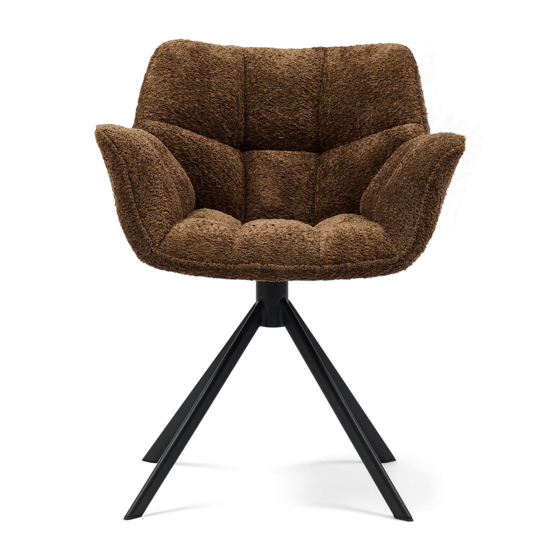 Rivièra Maison Draaibare Eetkamerstoel 'Carnaby' Chenille, kleur Umber Brown