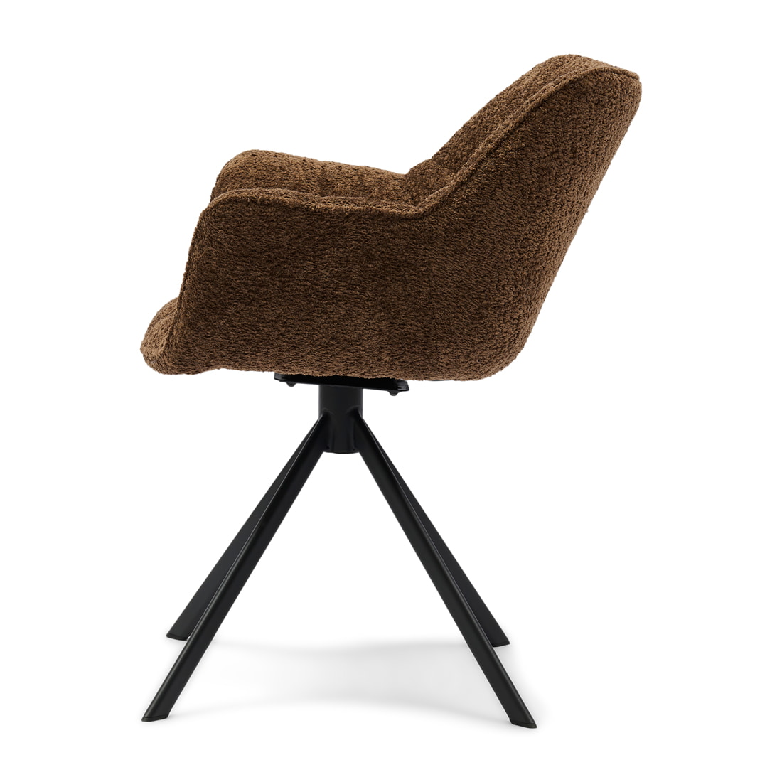 Rivièra Maison Draaibare Eetkamerstoel 'Carnaby' Chenille, kleur Umber Brown