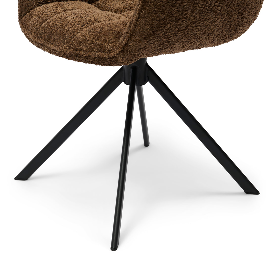Rivièra Maison Draaibare Eetkamerstoel 'Carnaby' Chenille, kleur Umber Brown