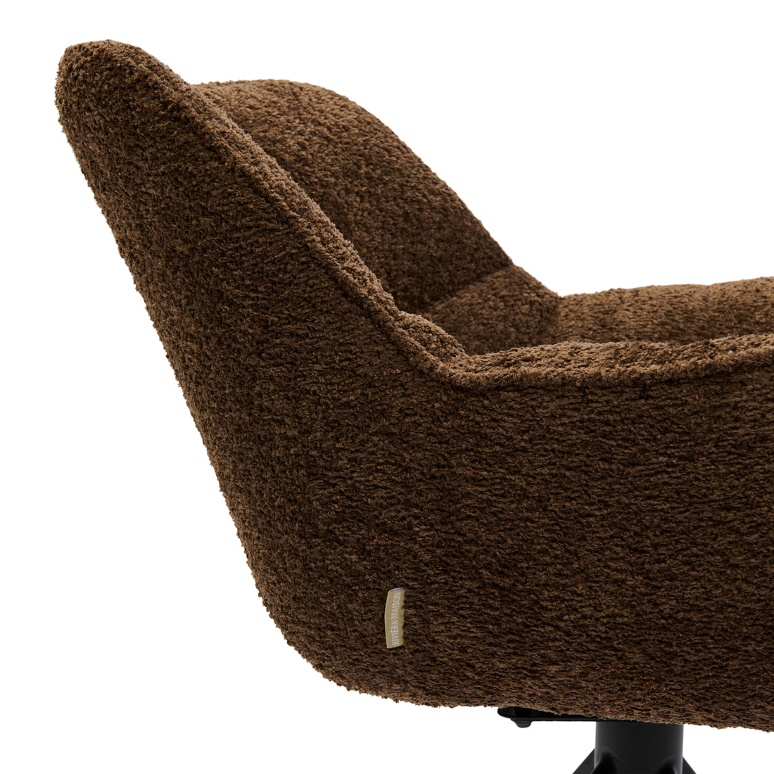 Rivièra Maison Draaibare Eetkamerstoel 'Carnaby' Chenille, kleur Umber Brown